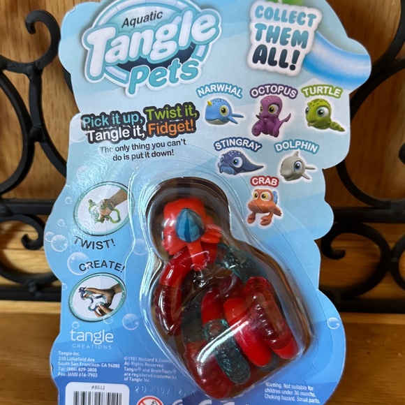 Aquatic Tangle Pets ~Hermit Crab ~Great Fidget 3+ Toy - Picture 5 of 5